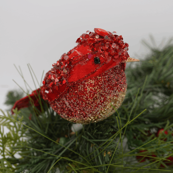 Red Bird Clip Christmas Ornament