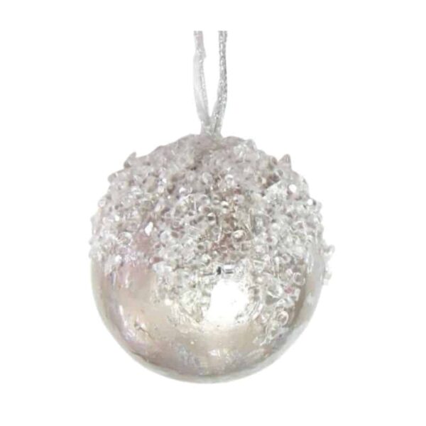 Platinum Icy Round Ornament
