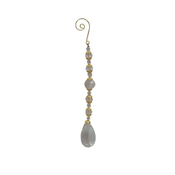 Acrylic Beaded Drop Ornament with Rhinestones 22cm