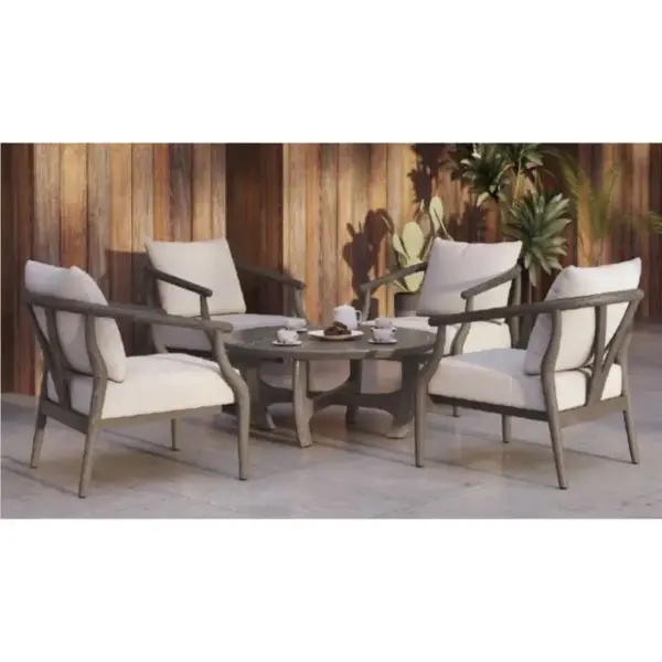 Neuwood Ming 5 Piece Chat set