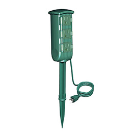 PlugBank Mini 3-Outlet Mini Ground Stake