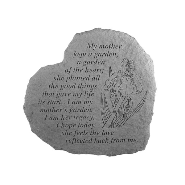 Mother's Garden Heart Memorial Stone