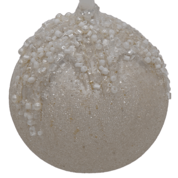 Beaded Pearl Christmas Ornament