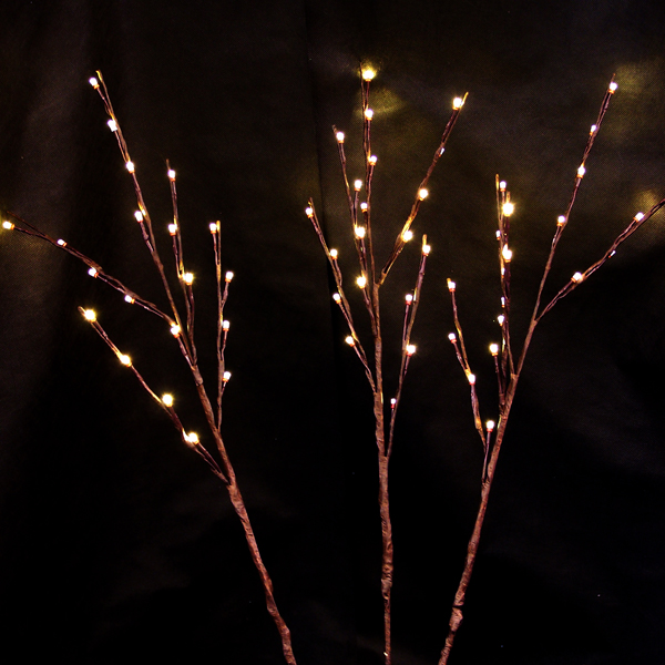 3-piece Garden Twig Set with 60 LED Bulbs