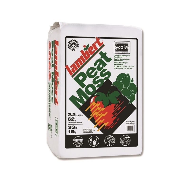 Lambert Sphagnum Peat Moss Bale, 2.2 cubic foot bale
