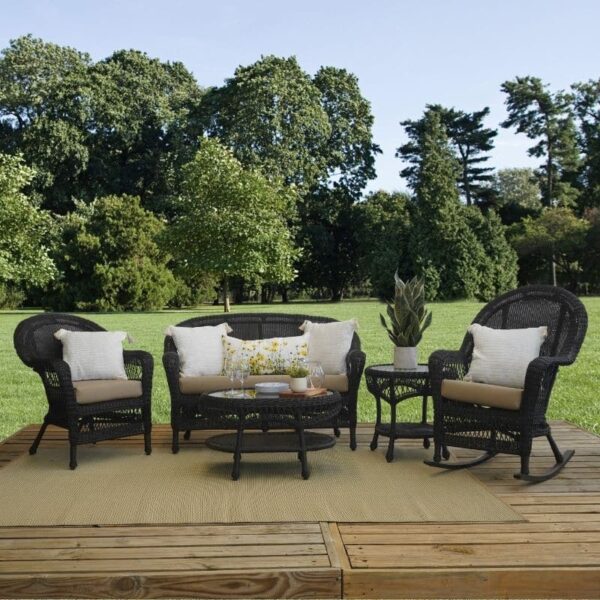 Leland Rocking Chair Ebony Frame